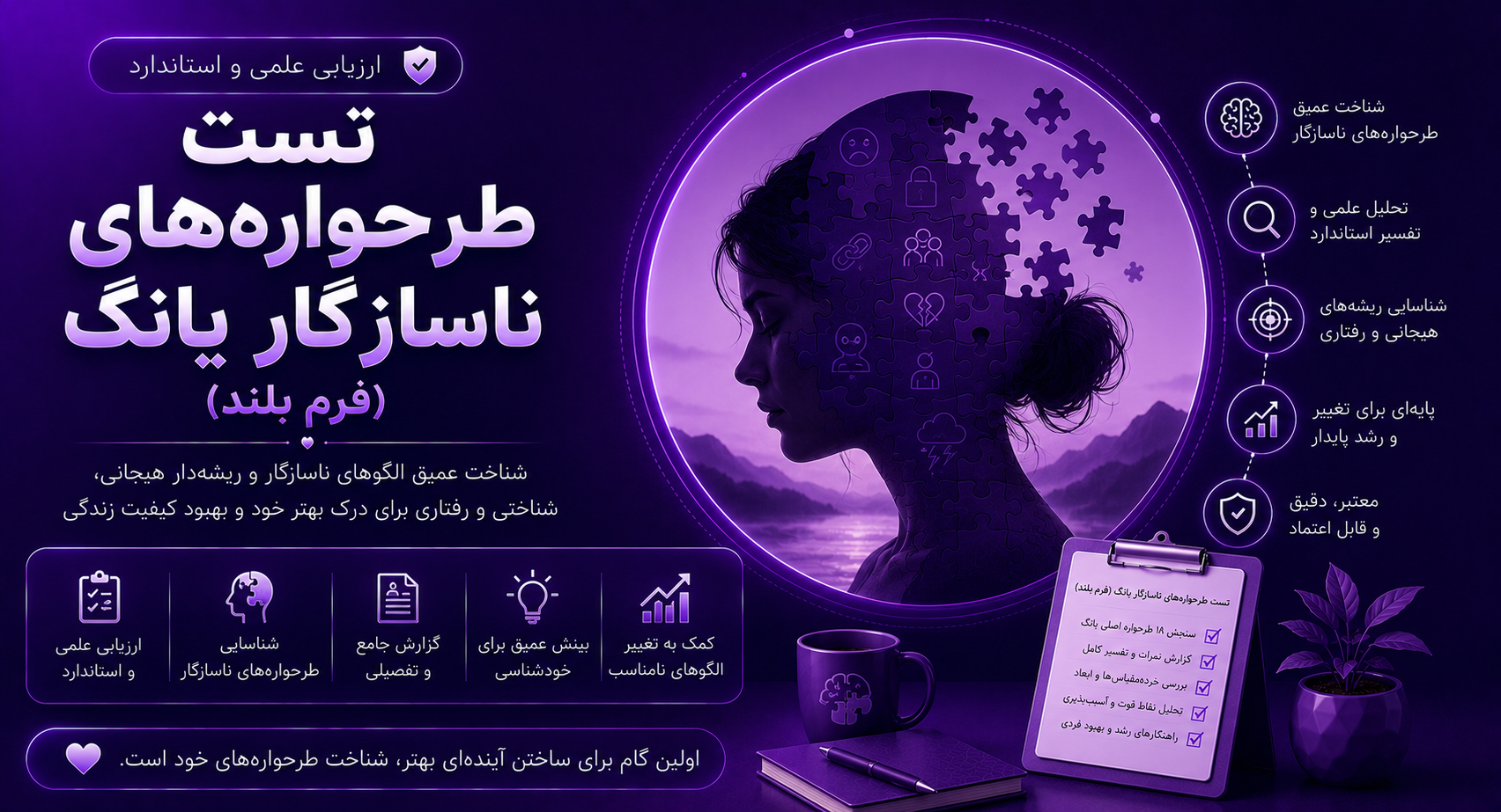 تست طرحواره‌های ناسازگار اولیه یانگ (فرم بلند)